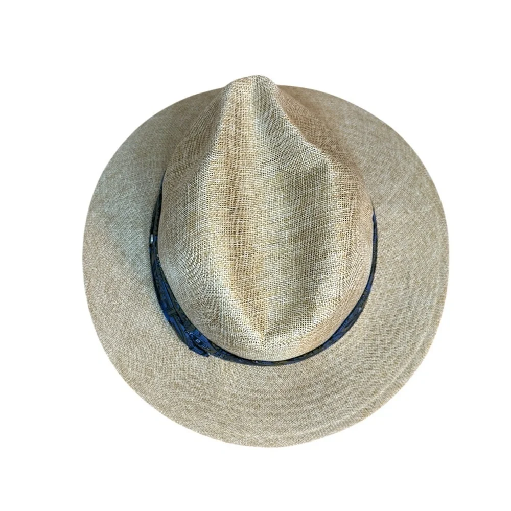 Nwt Stetson Traveller Paisley Trim Panama Hat